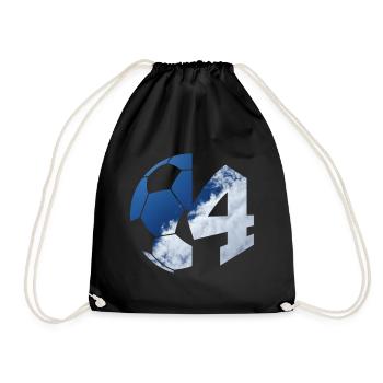 NON. 4 FOOTBALLEUR NUMÉRO 4 FOOTBALL 4E ANNIVERSAIRE - Sac de sport léger - noir - Devant