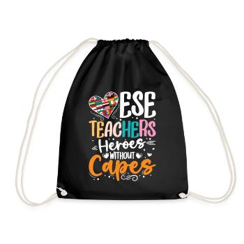 Gifts for ESE Teachers - Drawstring Bag - black - Front