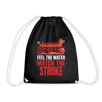 Dragon Boat Club Paddler Team Dragon Boat Gift - Drawstring Bag - black - Front