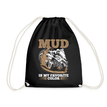Quad ATV Boy Men Four Wheeler - Drawstring Bag - black - Front