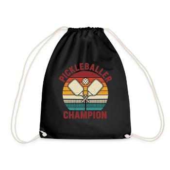 Joueur drôle de pickleball Pickleball - Sac de sport léger - noir - Devant