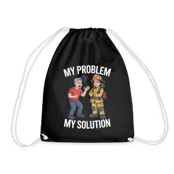 Fire Engineer My Problem My Pictogram Mom Dad - Turnbeutel - Schwarz - Vorne