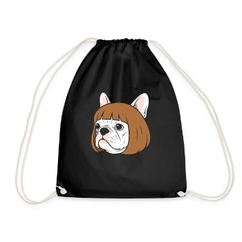 Dessin animé Bulldog Bobhair - Sac de sport léger - noir - Devant