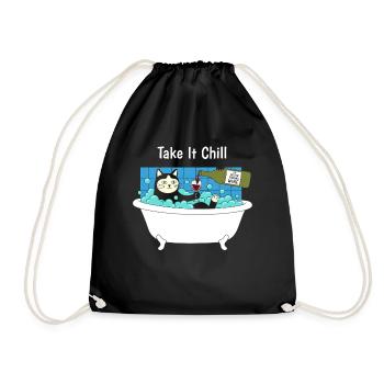 Take It Chill Katzbad - Drawstring Bag - black - Front