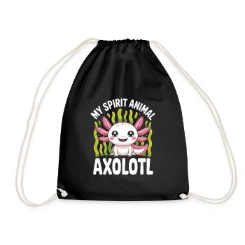 My Spirit Animal Axolotl - Drawstring Bag - black - Front