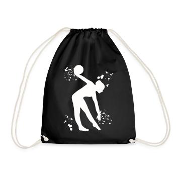 Gymnast with ball rhythmic gymnastics - Drawstring Bag - black - Front