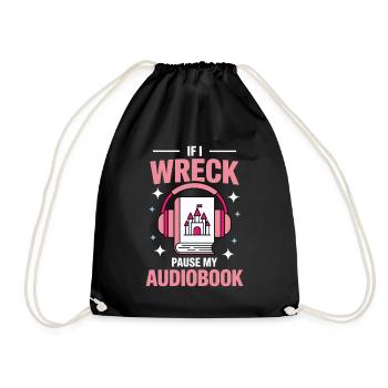 Novelty Höchbücher Geschenk Bücherwurm - Turnbeutel - Schwarz - Vorne