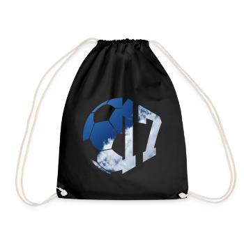 NO. 17 FOOTBALLER NUMBER 17 FOOTBALL 17TH BIRTHDAY - Drawstring Bag - black - Front