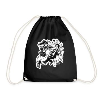 Scène de l’héroïne dans un manga anime - Sac de sport léger - noir - Devant