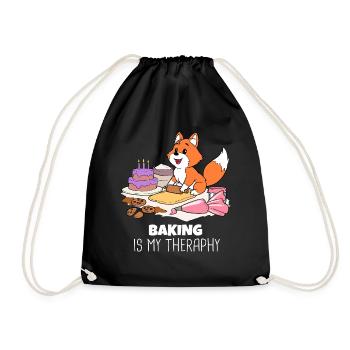 Fuchs Baking Therapy: Cakes & Cookies - Drawstring Bag - black - Front
