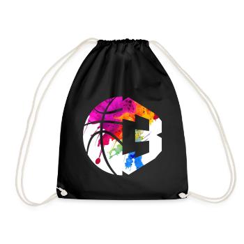 NR. 3 BASKETBALL NUMMER 3 BASKETBALL 3. GEBURTSTAG - Turnbeutel - Schwarz - Vorne