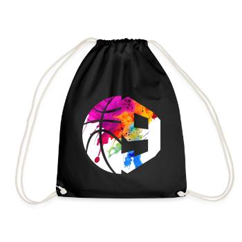 NR. 9 BASKETBALL NUMMER 9 BASKETBALL 9. GEBURTSTAG - Turnbeutel - Schwarz - Vorne
