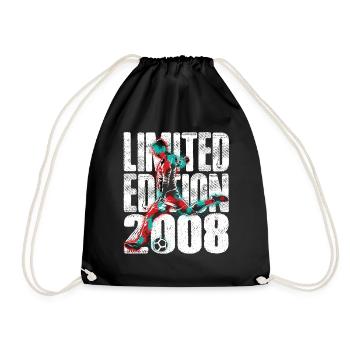 Fußball 2008 Geburtstag Limited Edition - Turnbeutel - Schwarz - Vorne