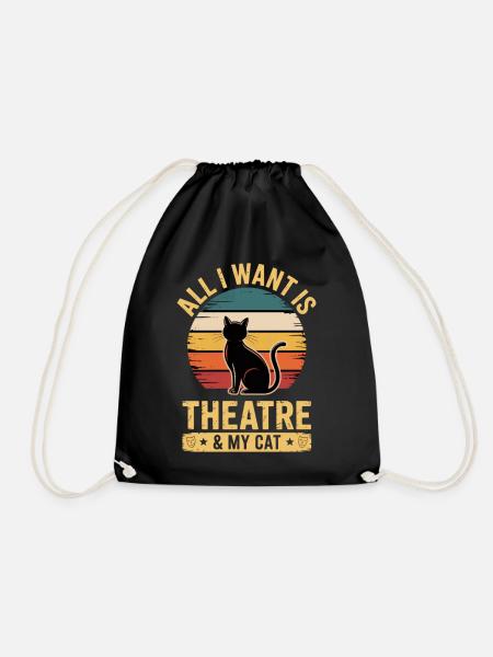 Musical Theatre All I Want My Cat & Theater Gift - Turnbeutel - Schwarz