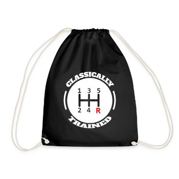 Manual Cars Enthusiast - Manual Gears for Manual C - Drawstring Bag - black - Front