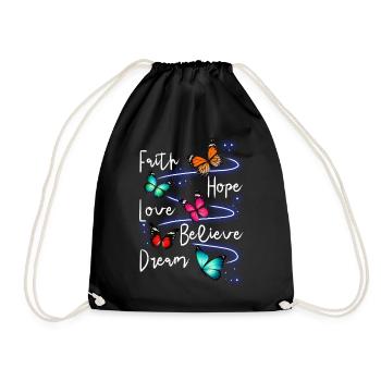 Inspiring Butterfly Monarch Butterfly Garden - Drawstring Bag - black - Front