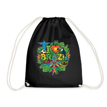J’adore les vacances au Brésil - Sac de sport léger - noir - Devant