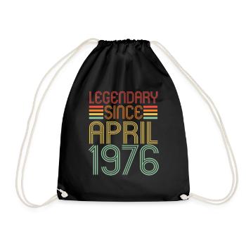 Légendaire depuis avril 1976, Rétro, anniversaire - Sac de sport léger - noir - Devant