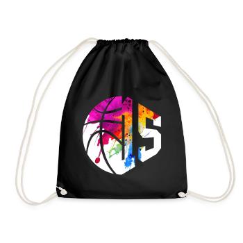 NR. 15 NUMMER 15 BASKETBALL 15. GEBURTSTAG - Turnbeutel - Schwarz - Vorne