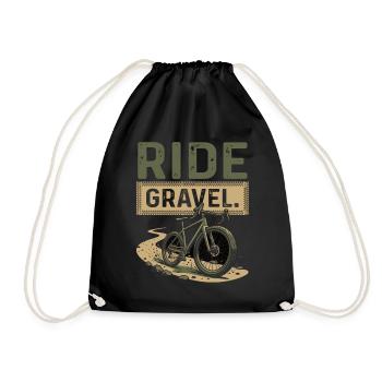 Gravel Bike Ride Bike Adventure - Drawstring Bag - black - Front