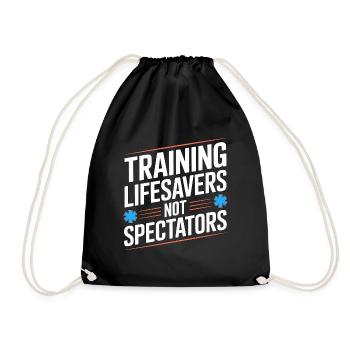 Paramedic Training Lifesavers Emergency Services - Drawstring Bag - black - Front