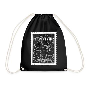Professional Yapper Speech Language SLP - Drawstring Bag - black - Front