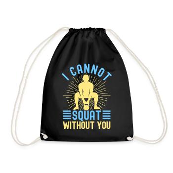 Les passionnés de fitness ne peuvent pas squattent sans toi - Sac de sport léger - noir - Devant