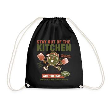 Pickleball Funny Player Pickle Ball Stay Out Of - Drawstring Bag - black - Front