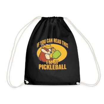 Pickleball: Wenn du das lesen kannst, bin ich bei Funny Player - Turnbeutel - Schwarz - Vorne