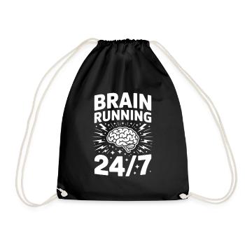 Brain Running ADHS Chaos - Turnbeutel - Schwarz - Vorne