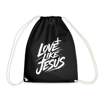 T-shirt Jésus : Amour comme Jésus Cadeau chrétien - Sac de sport léger - noir - Devant