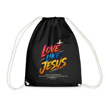 Verset biblique de Jésus, La voie de la vérité, la vie - Sac de sport léger - noir - Devant