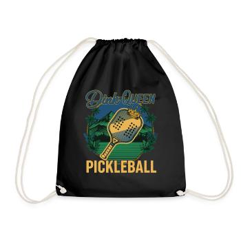 Pickleball Dink Queen Spieler Pickle Ball Love - Turnbeutel - Schwarz - Vorne