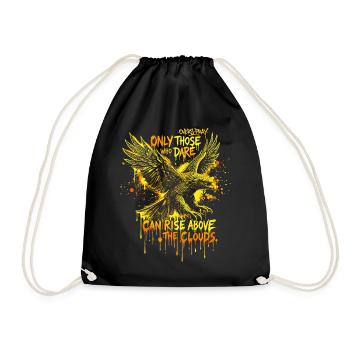 Goldener Adler Tribal Rise - Turnbeutel - Schwarz - Vorne