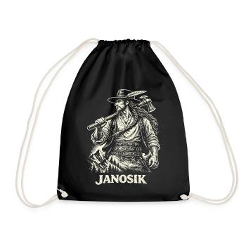 Janosik Polish Highland Legend - Drawstring Bag - black - Front