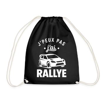 je peux pas j'ai rallye - Sac de sport léger - noir - Devant