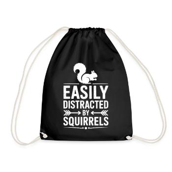 Don drôle d’écureuil : Don drôle d’écureuil - Sac de sport léger - noir - Devant
