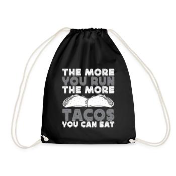 Marathonien Plus Tu Cours Plus Que Tacos Mange T - Sac de sport léger - noir - Devant