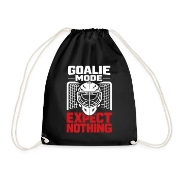 Hockey Goalie Geschenk Goalie Life Hockey Goalie - Turnbeutel - Schwarz - Vorne