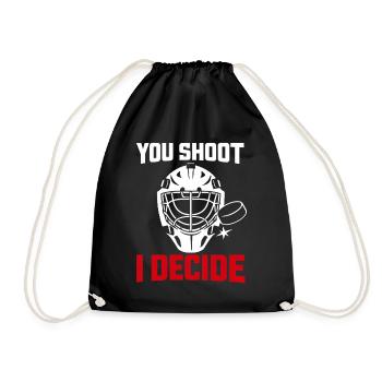 Hockey Goalie Geschenk Goalie Life Hockey Goalie - Turnbeutel - Schwarz - Vorne
