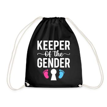 Gardienne du design des empreintes de genre - Sac de sport léger - noir - Devant
