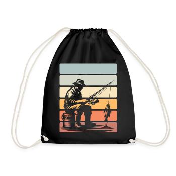 Pêcheurs à la ligne - Sac de sport léger - noir - Devant