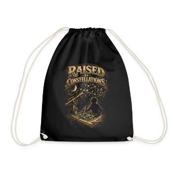 Astronomie Astronom Raised By Constellations - Turnbeutel - Schwarz - Vorne