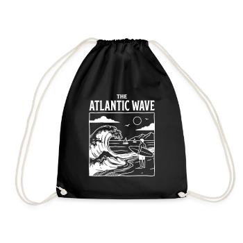 T-shirt surf de vagues atlantiques Ocean Beach - Sac de sport léger - noir - Devant