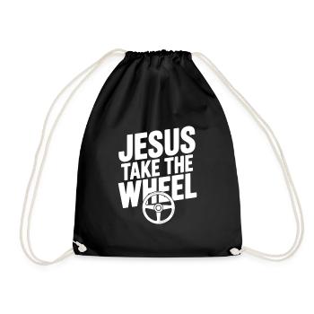 Jésus prend le volant - Sac de sport léger - noir - Devant