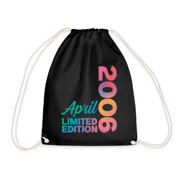 Anniversaire 20 ans Avril 2006 Cadeau Vintage - Sac de sport léger - noir - Devant