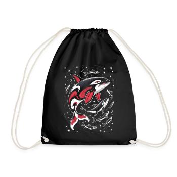 Chemise de baleine Orca Univers Mer - Sac de sport léger - noir - Devant