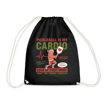 Le pickleball est mon cardio Joueur drôle de pickleball - Sac de sport léger - noir - Devant