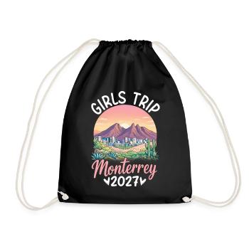 Monterrey Girls Trip 2027 - Drawstring Bag - black - Front