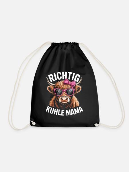 Muttertag Richtig Kuhle Mama - Beste Mutter - Turnbeutel - Schwarz